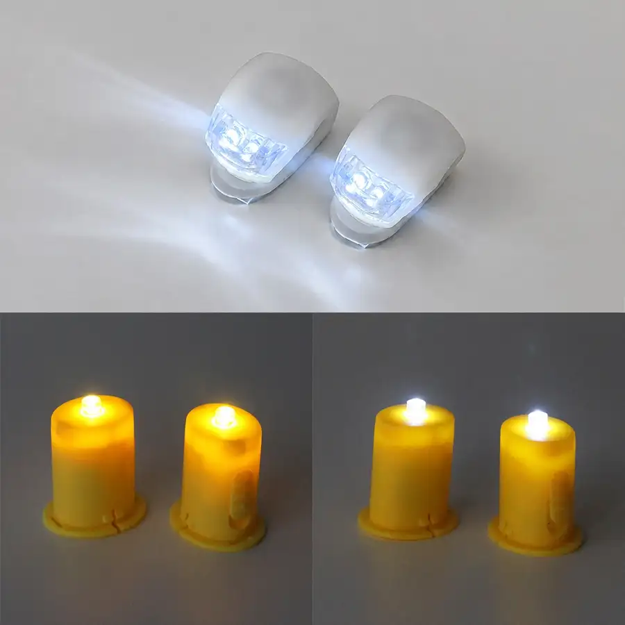 LED電球セット(青紗提灯 韓紙灯笠 イベント用照明 電灯 ミニ ムードライト ホームパーティー インテリア パーティー小物)
