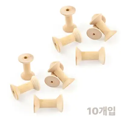 Wood Spools 10-Pack 3cm x 4.5cm (Natural Wood Bobbins DIY Craft Materials Vintage Decoration)