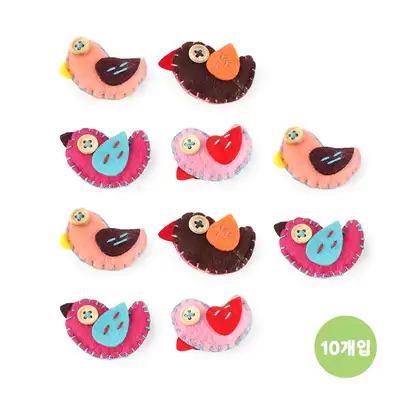 Non-Woven Fabric Bird Ornament 10-Pack (DIY Art Craft Material for Church Classroom Bulletin Board Decoration Felt Craft Photo Zone)