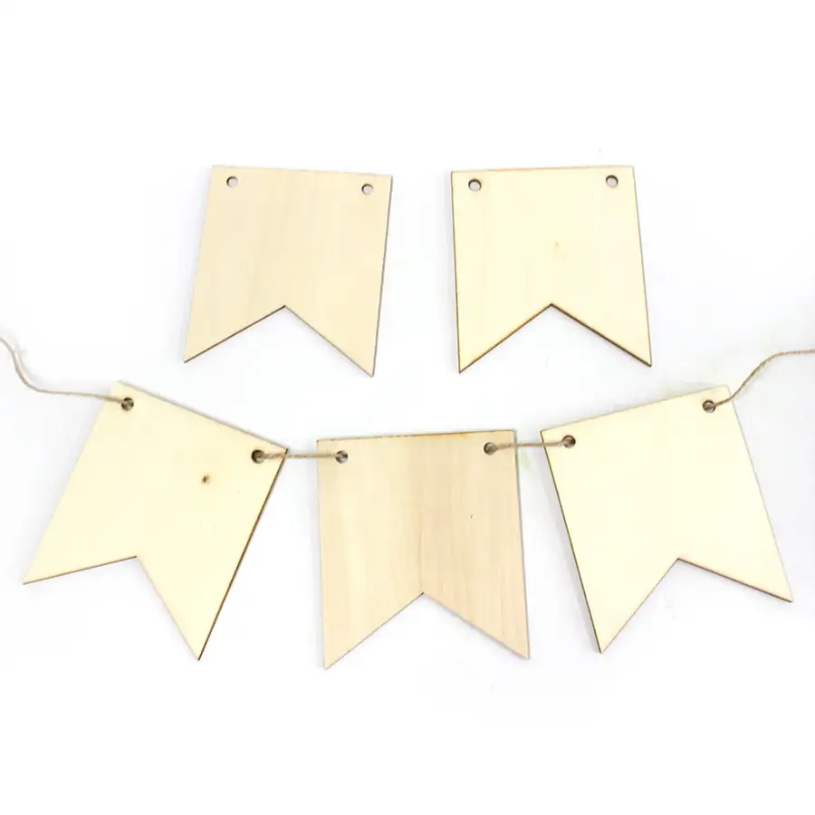 Wood Garland DIY Ribbon Set 10-Pack (Christmas Birthday Aesthetic Camping Photo Zone) — 3