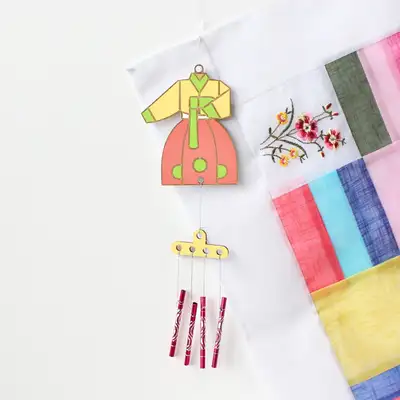 韓服風景づくり | 玄関ドア飾り ウッドモビル チューブベル 名節 伝統
