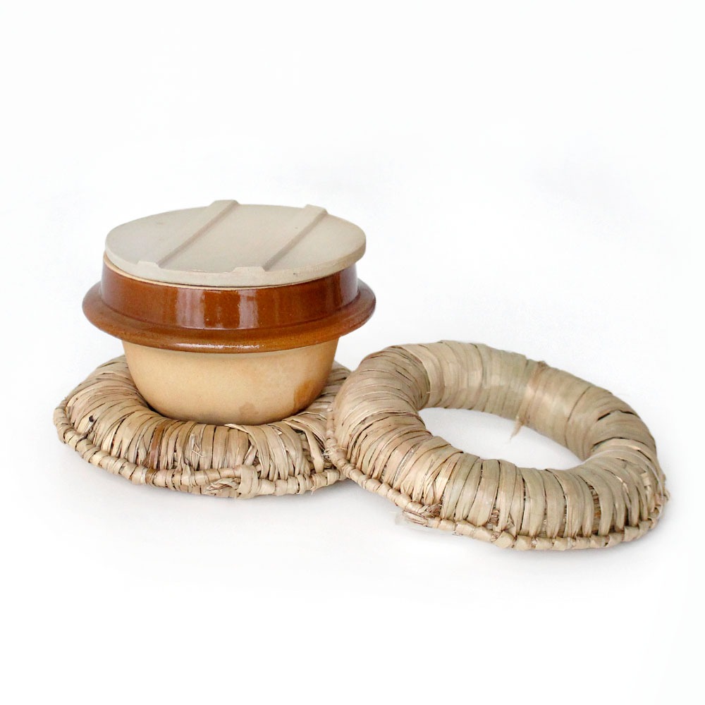 Traditional Ttoari (Straw Craft Woven Hot Pot Trivet - Korean Souvenir, Cultural Experience, Educational Material)