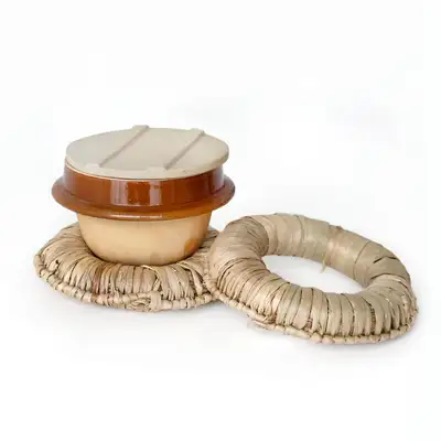 伝統的なットアリ（わら工芸品 ワンゴル鍋敷き 外国人ギフト 韓国記念品 文化体験 教育用小物 蒸し器下敷き トガミ）
