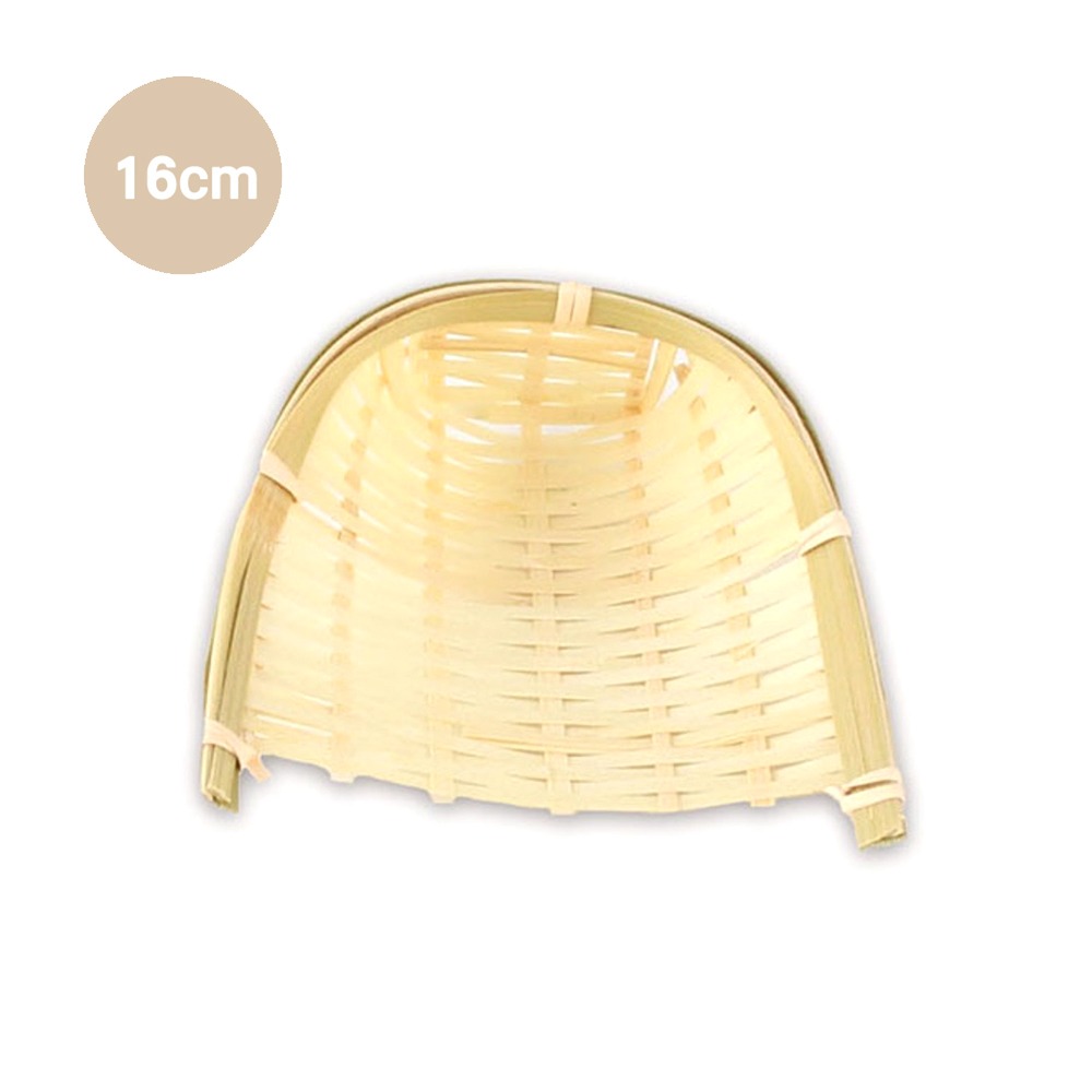 Traditional Bamboo Mini Winnowing Basket 16cm (Samtaggi Basket Fried Food Strainer Thanksgiving Japanese Decor Folk Goods)
