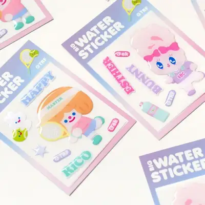 【公式モール限定数量】ESTHER BUNNY X RICO テニスマスター ビッグウォーターステッカー