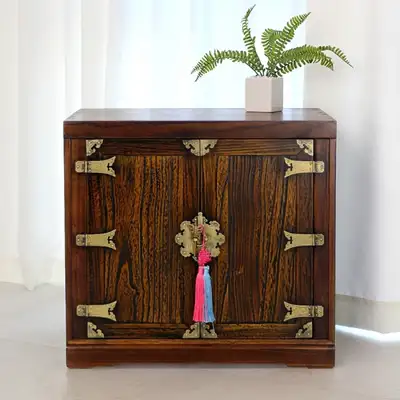 伝統無垢材開き扉花装飾祭器保管ボックス 小(58cm)