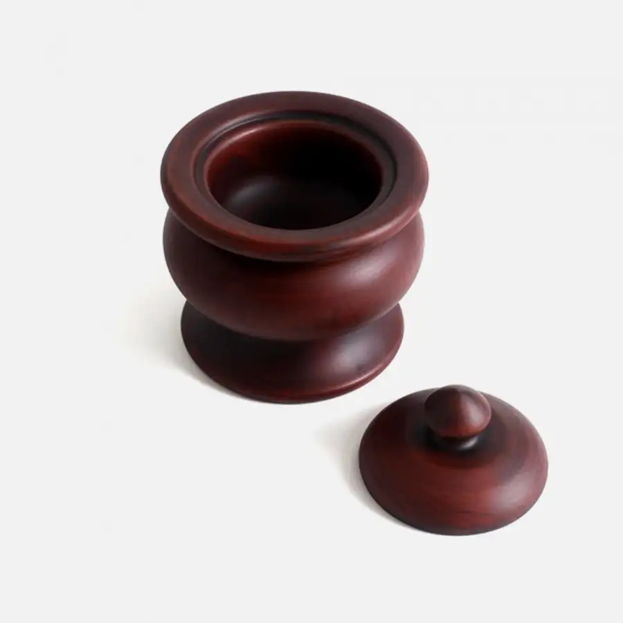 N 三回漆塗り 木製香炉 — 2