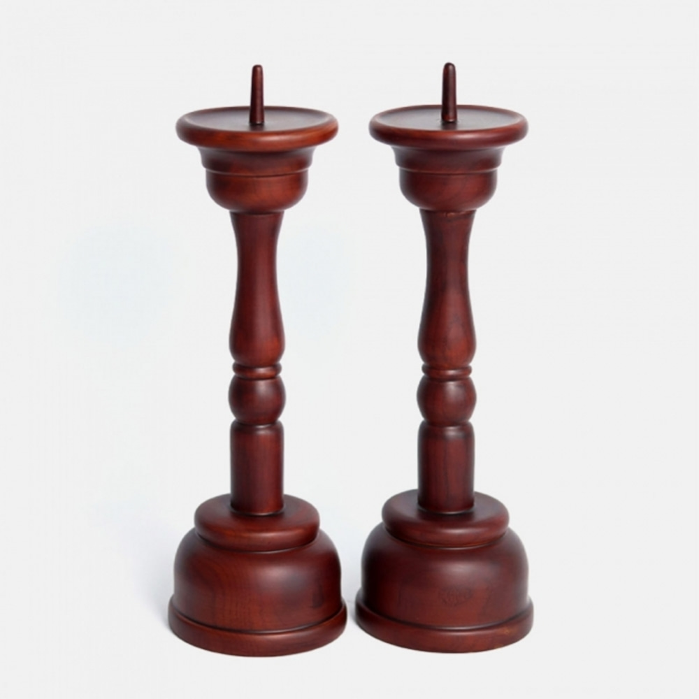 N Traditional Lacquer Candlestick Set 2P