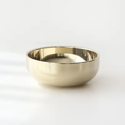抗菌イオン金色スープボウル