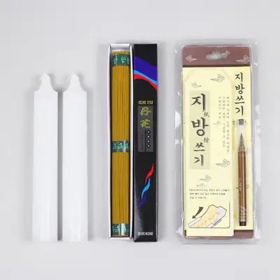 祭祀用品 ろうそく+脂肪書き+単花香(枚) 3種セット