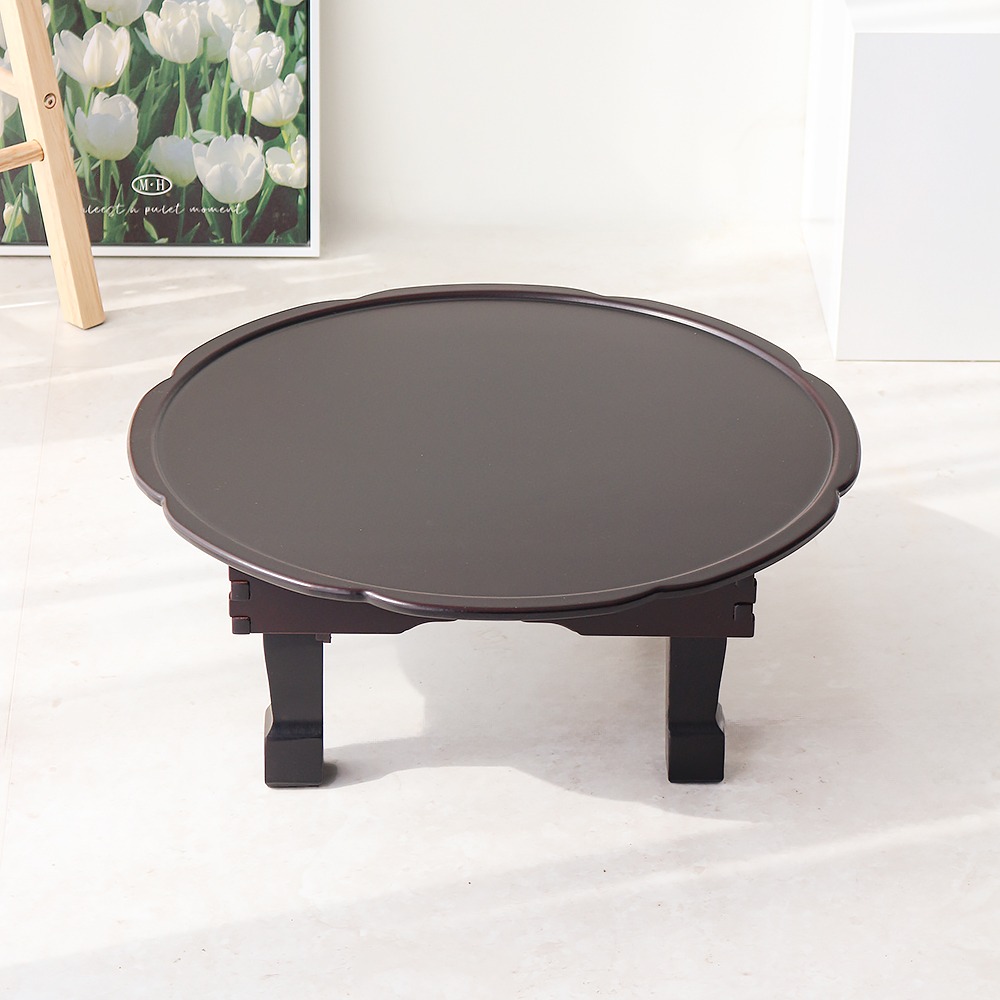 True Antique Folding Flower Round Tea Table 51cm Mini Round Table Single/Double Person Snack Table Soban