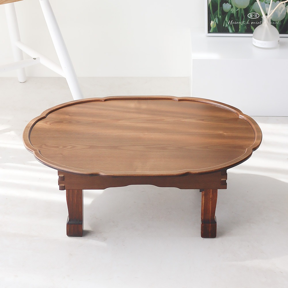 2.0 Antique Plain Flower Oval Tea Table 60cm Single/Double Seater
