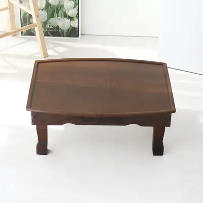 ジンエンティック オーバル茶卓 象嵌蘭
