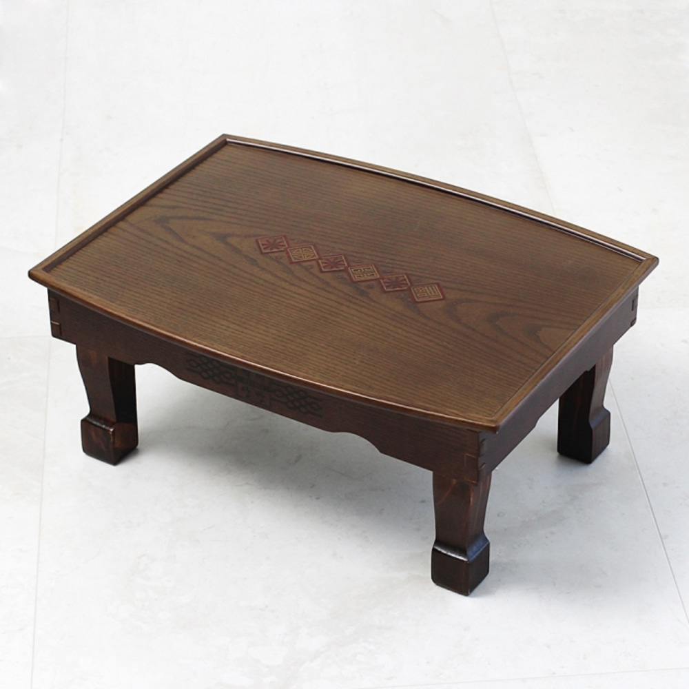 Genuine Antique Oval Tea Table with Inlaid Spiral Pattern