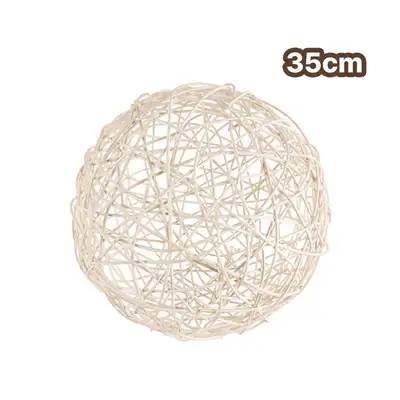 35cm Wisteria Rattan Decorative Ball (Christmas Tree Decoration, String Light Cover, Lampshade, Mood Lighting, Rattan Sphere)
