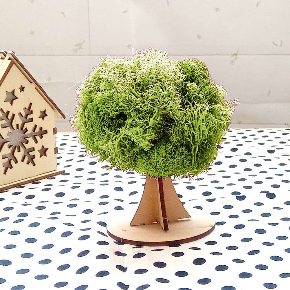 Light Green Moss Tree 3D DIY Kit | Natural Moss Summer