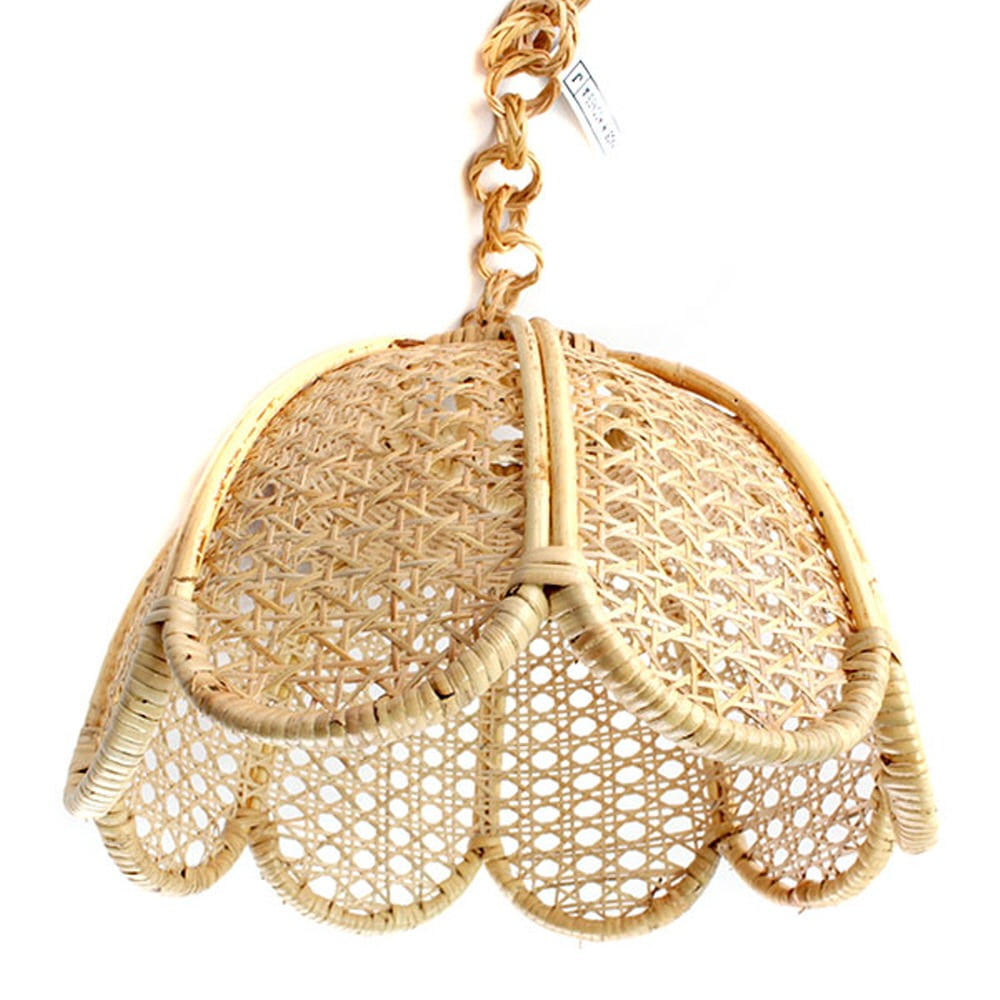 Flower Pendant Lamp Shade | Rattan Lighting Fixture Dining Light Mood Light Interior Decor Plant Light Housewarming Gift