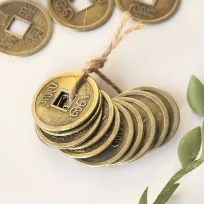 Traditional Coin Bundle Set of 10 (Antique Coin Replica, First Birthday Ceremony Décor, Vintage Coin, Prosperity Luck, Fortune, Feng Shui Interior)