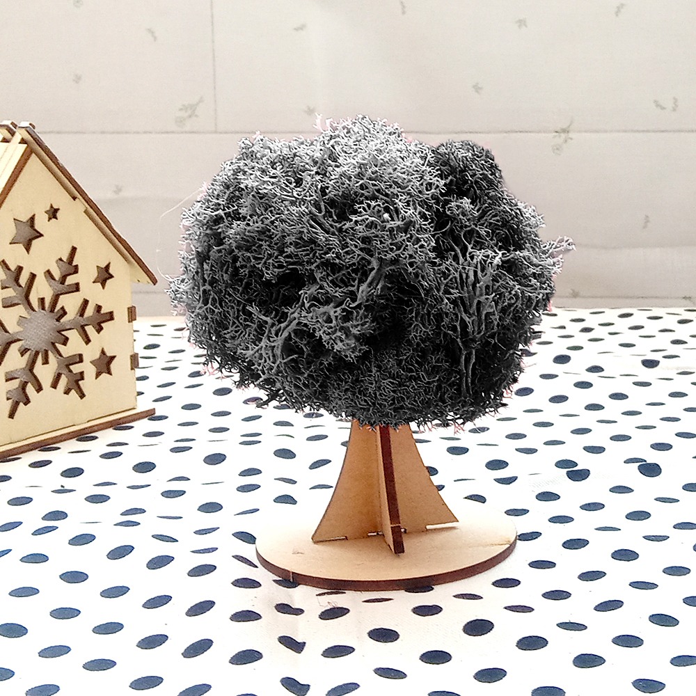 Gray Moss Tree Making 3D Kit with Natural Moss