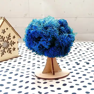 Blue Moss Tree DIY 3D Kit | Natural Moss