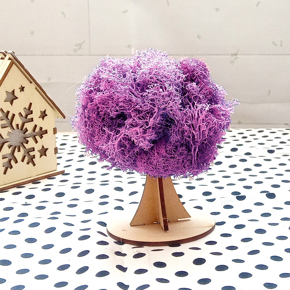 Lilac Moss Ivy Tree 3D Craft Kit with Natural Moss