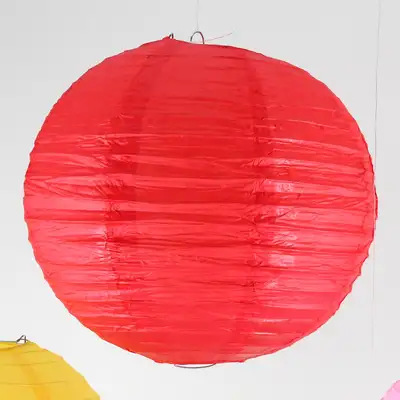 赤色30cm 韓紙ランプシェード 紙製灯傘 韓屋 伝統 和食レストラン