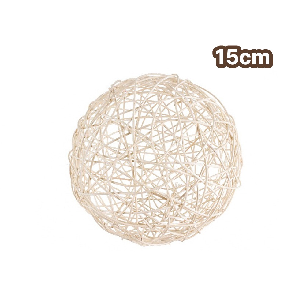 15cm Wisteria Rattan Decorative Ball (Christmas Tree Ornament Fairy Light Cover Lamp Shade Ambient Mood Light Rattan Ball)