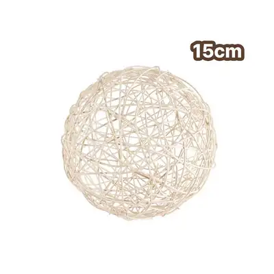 15cm Wisteria Rattan Decorative Ball (Christmas Tree Ornament Fairy Light Cover Lamp Shade Ambient Mood Light Rattan Ball)