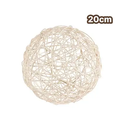20cm Wisteria Rattan Decorative Ball (Christmas Tree Ornament Cherry Light Bulb Cover Lampshade Mood Light Rattan Ball)