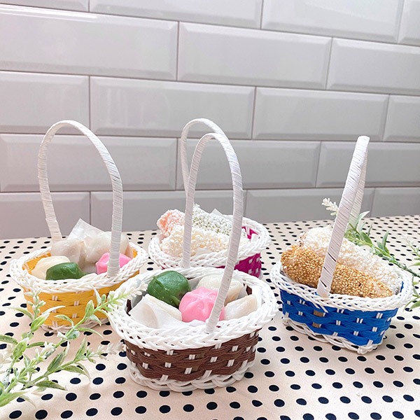 Mini Handle Color Jisabaguni (Easter Eggs Basket, Halloween Candy, Group Gifts, Korean Sweets and Rice Cake Basket)