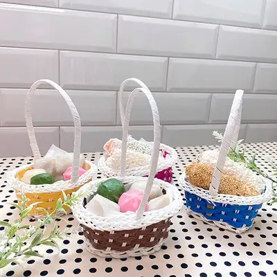Mini Handle Color Jisabaguni (Easter Eggs Basket, Halloween Candy, Group Gifts, Korean Sweets and Rice Cake Basket)