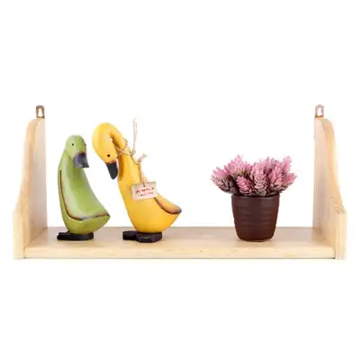 L Size 70cm Solid Wood Wall-Mounted Shelf | Wooden Wall Decor Shelf
