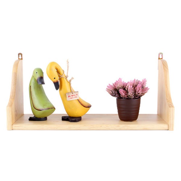 S Size 39.5cm Solid Wood Wall-Mounted Shelf | Wooden Wall Decoration Shelf