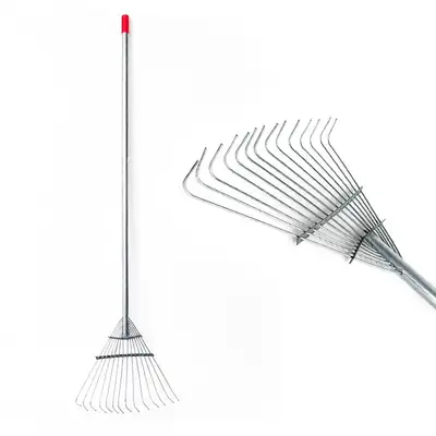 144cm Metal Rake Type B (Multi-Purpose Farming Tool Weeding Fallen Leaves Cleaning Scraper)