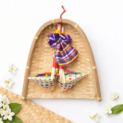 Bokjori + Mini Key Set | Good Fortune, Luck, Moving, Business Opening, Congratulatory Gift, Traditional Bokjori, Evil Eye Protection, Feng Shui Interior