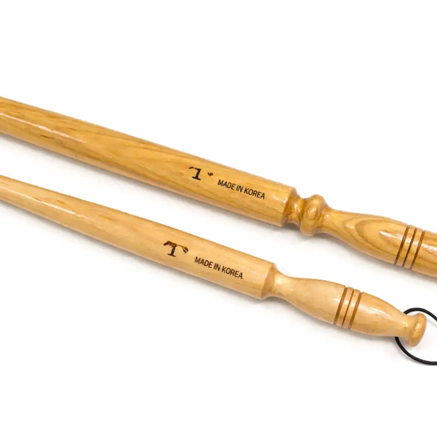 Korean Wood Conductor Baton 2-Piece Set (39cm 56cm Natural Wood Pointer Multi-Purpose Stick Academy Lecture Educational Baton) — 2