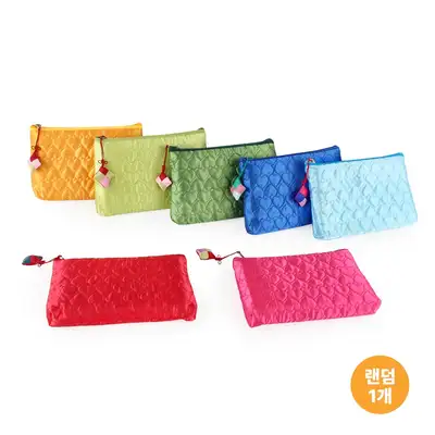 Nubi Heart Pouch (Traditional Korean Gift, Cosmetics Pouch, Fabric Wallet, Holiday Gift, Promotional Item, Grandmother Gift)
