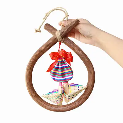 Traditional Korean Lucky Charm Set (Evil Eye Amulet, Fortune Basket, Lucky Pouch)