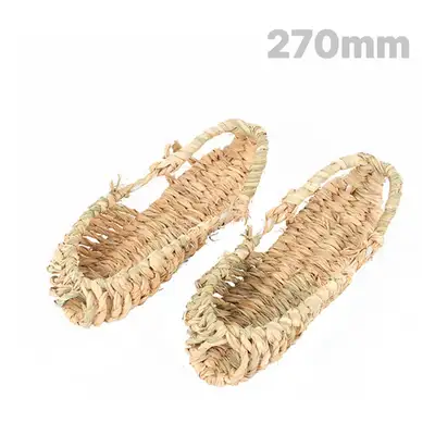 Korean Traditional Premium Straw Sandal 270 (Wearable Vintage Footwear Folk Item Living Experience Interior Craft)