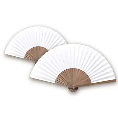 Traditional Folding Fan - Blank Canvas (Black Bamboo Folding Fan, Calligraphy, Hanji Paper, Bamboo, Drawing Activity, Art Material, Painting Activity)