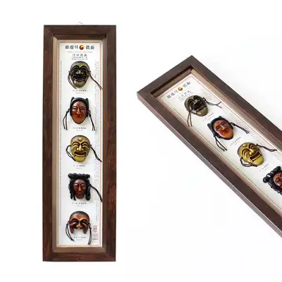 Domestic Hahoe Mask 5-Type Vertical Frame (Traditional Mask Interior Decor Foreign Gift Korean Souvenir Traditional Craft)