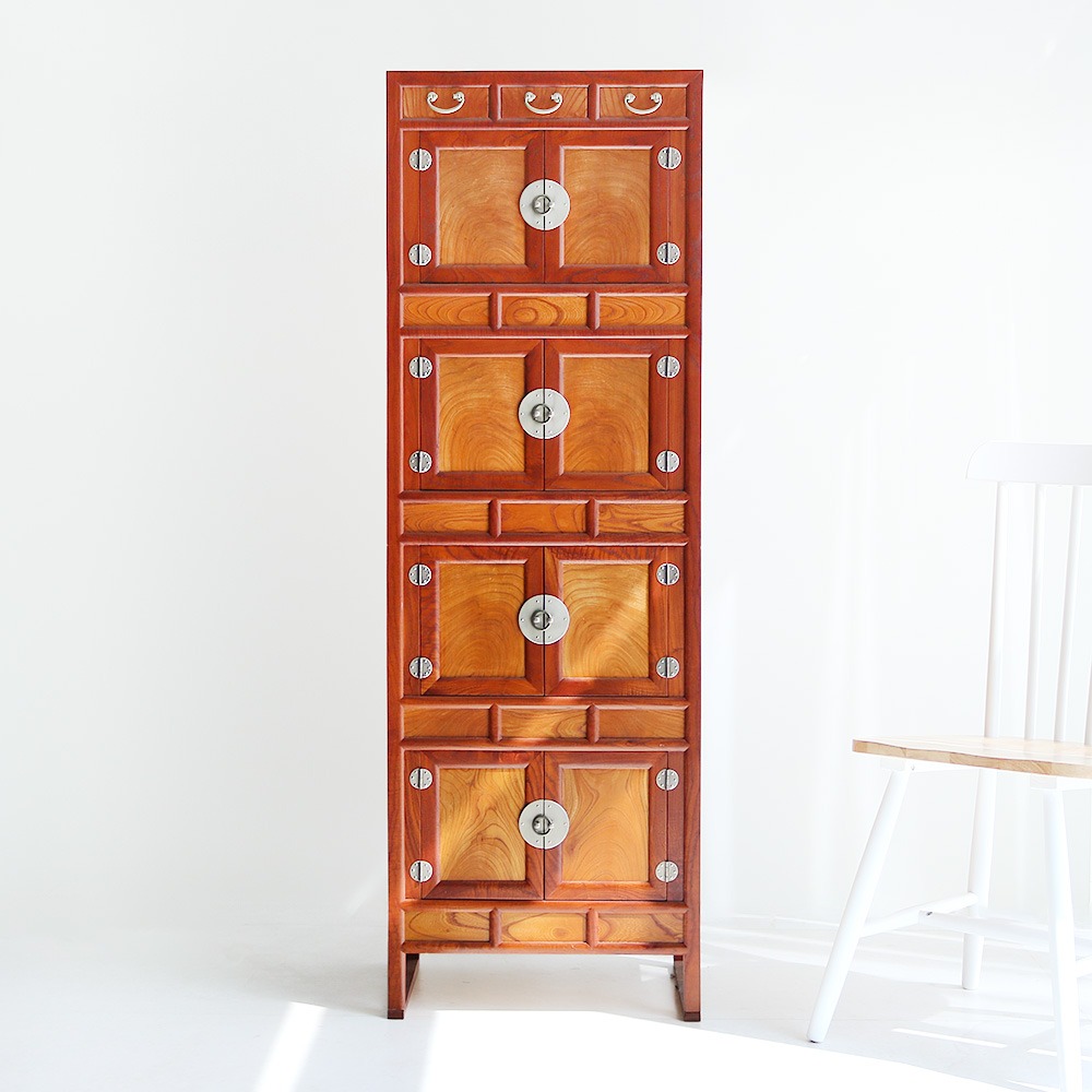 Cambodian Walnut Four-Tier Chest - Traditional Antique Furniture