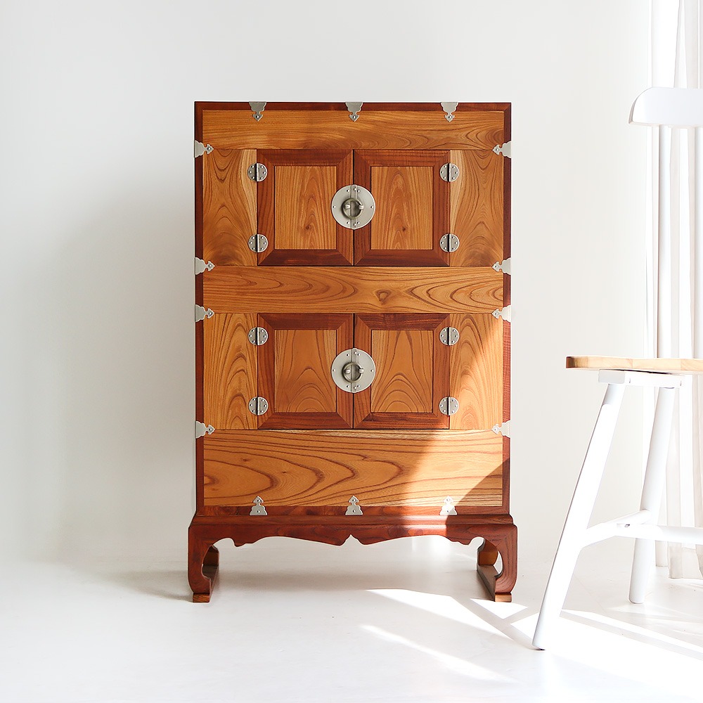 Premium Zelkova Tongyeong Chest - Traditional Korean Antique Furniture
