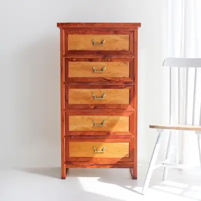 上質な朴の木5段の伝統古家具 アンティーク家具