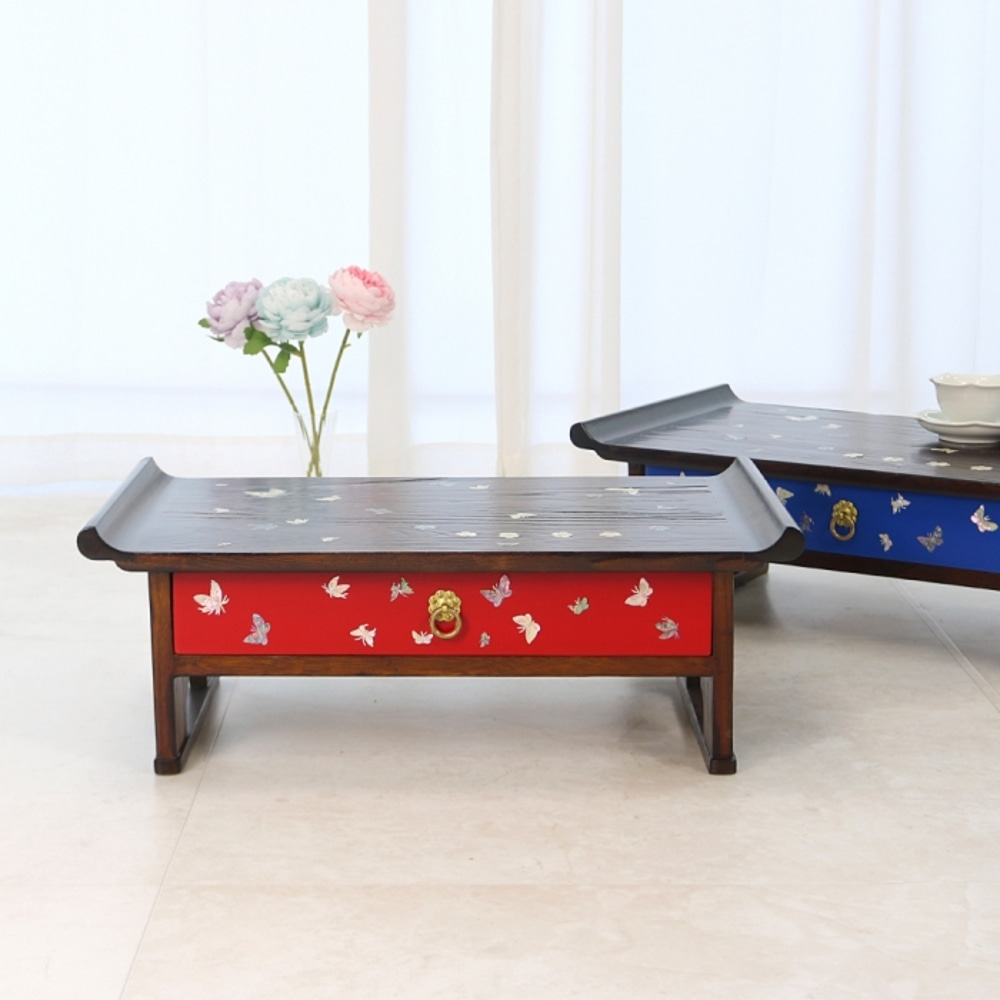 Colored Mother-of-Pearl Butterfly Paulownia Scholar's Tea Table D Antique Furniture