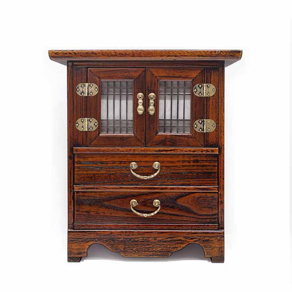 Paulownia Lattice 2-Tier Phone Stand 38-Type Traditional Antique Furniture