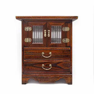 梧桐格子 2段 電話台 38型 伝統 高級家具 アンティーク家具