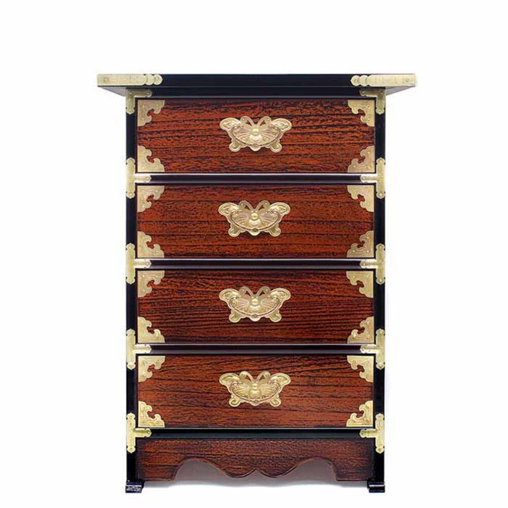 4-Tier Phone Stand 38cm Traditional Korean Antique Furniture