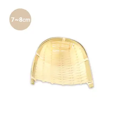伝統竹製ミニ籠 7~8cm（三態籠バスケットミニチュア 感謝祭和食デコ小物民俗用品）