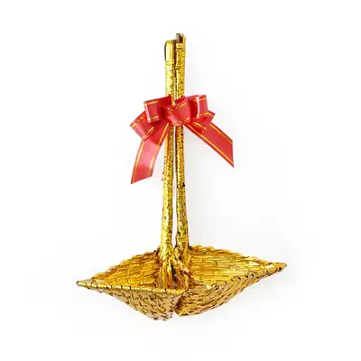 Golden Bokjori Ribbon Pair (Traditional Bokjori Decoration for New Year, Housewarming, Business Opening, Lunar New Year, Holidays, Chuseok, Group Gifts)